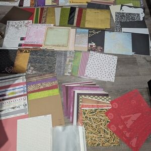 Vintage Retired Assorted Scrapbook Paper Collection 90 Sheets